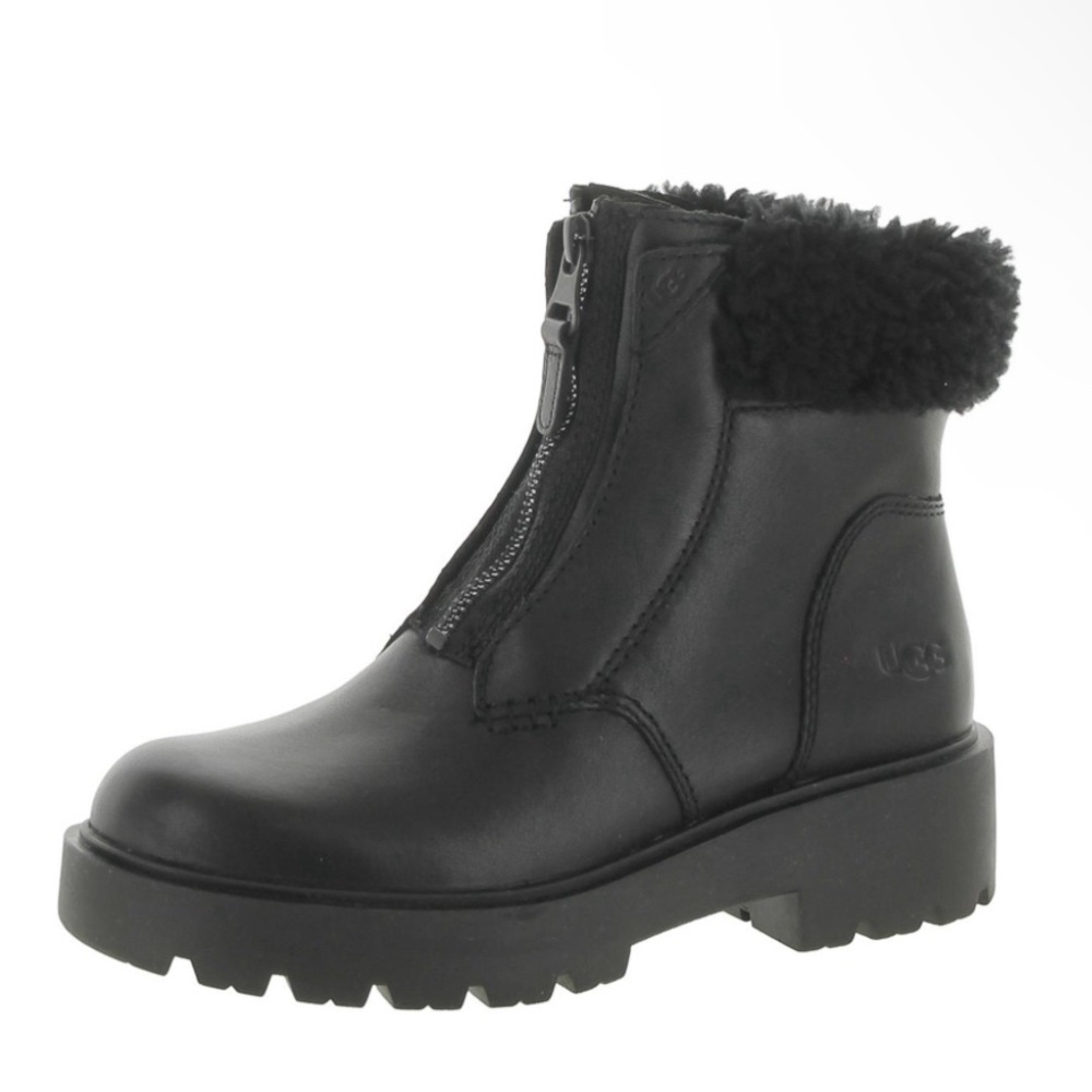 Ugg Womens Czeriesa Leather Faux Fur Lined Chelsea Boots